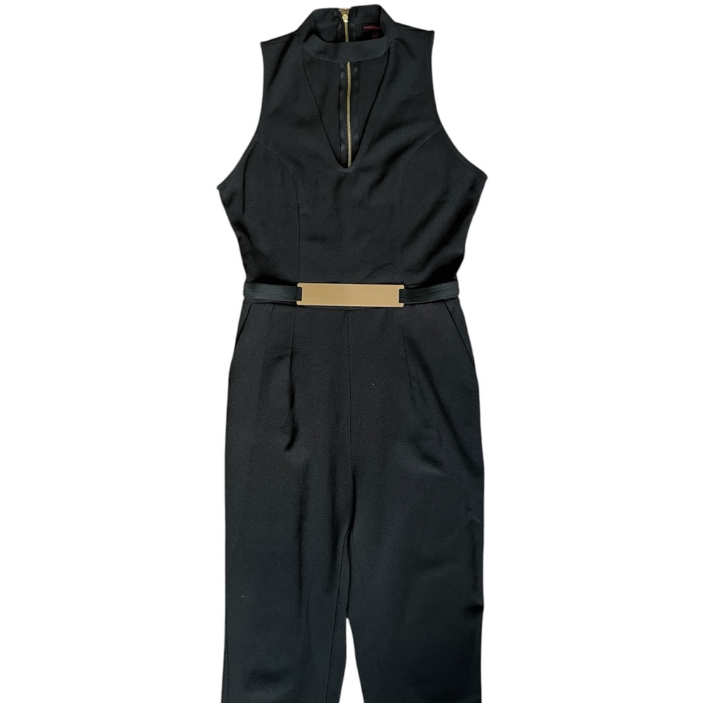 V Neck Plunge Elastic Waist Jumpsuit